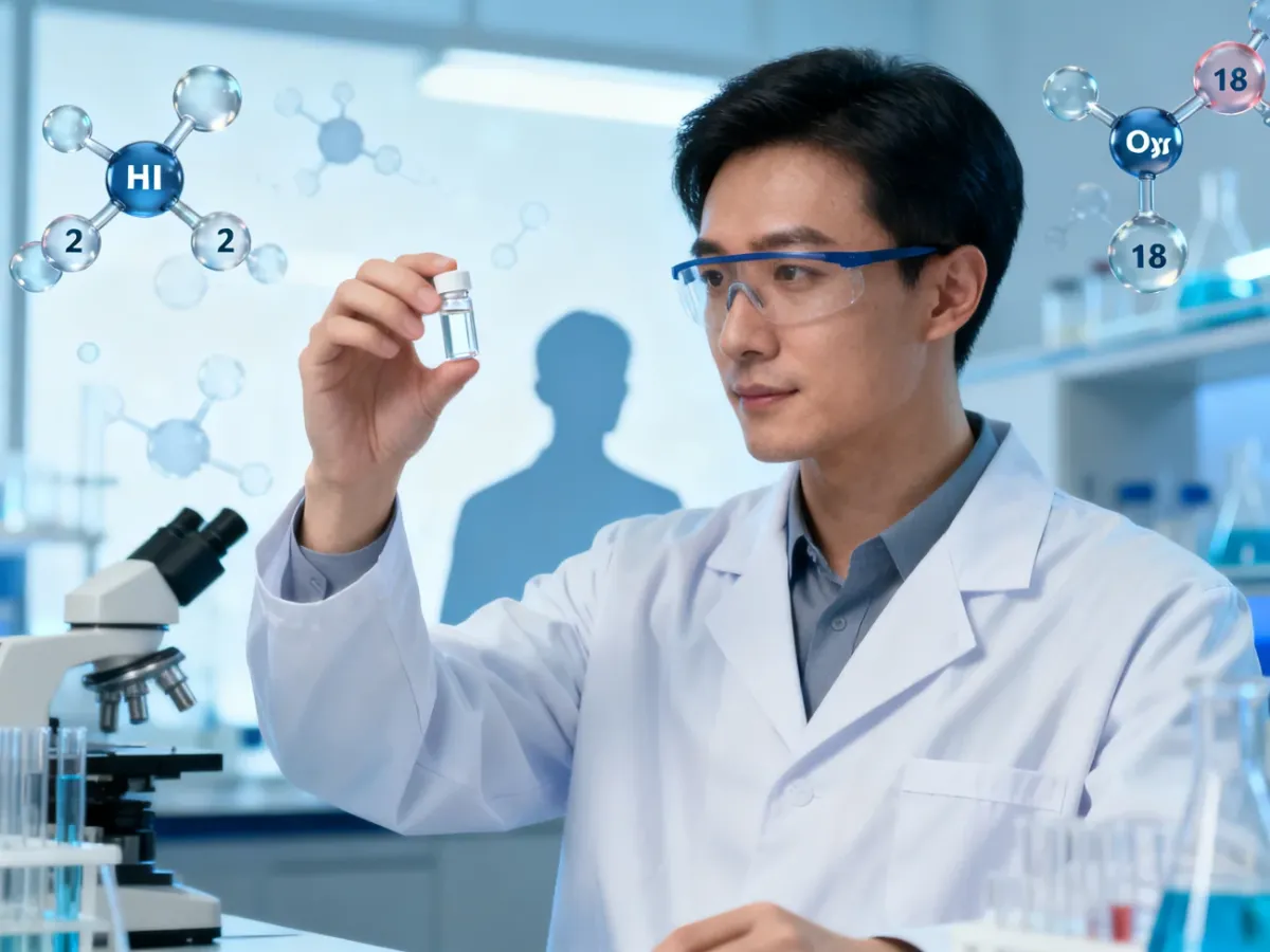 Badanie metodą podwójnie znakowanej wody w laboratorium