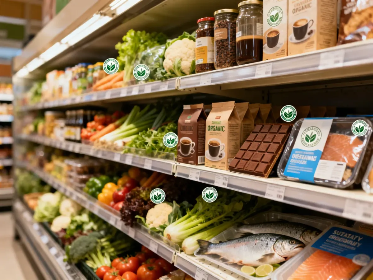 Produkty spożywcze kojarzone z certyfikatami jakości i zrównoważoną produkcją